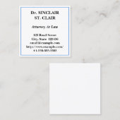 伝統的、プロフェッショナル名刺 スクエア名刺 (正面/裏面)