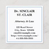 伝統的、プロフェッショナル名刺 スクエア名刺 (正面)