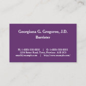 伝統的、プロフェッショナル弁護士名刺 名刺 (正面)