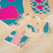 伝統的，ペルーのパッチワーク，タイル模様 ジグソーパズル (側面)