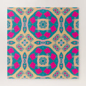 伝統的，ペルーのパッチワーク，タイル模様 ジグソーパズル (横)