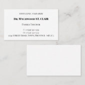 伝統的、ヴィンテージおよびクラシックビジネス・カード 名刺 (正面/裏面)