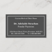 伝統的、ヴィンテージスタイル医療専門家 名刺 (正面)