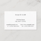 伝統的、ヴィンテージ、およびクラシックビジネス・カード 名刺 (裏面)