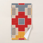 伝統的,幾何エレガント,モダンパターン バスタオルセット (ハンドタオル)