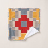 伝統的,幾何エレガント,モダンパターン バスタオルセット (ウォッシュタオル)