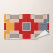 伝統的,幾何エレガント,モダンパターン バスタオルセット (ハンドタオル)