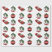 伝統的 -雪だるま – 白 ラッピングペーパー (フラット)