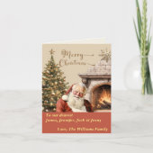 伝統的Christmas Santa Claus編集可能 カード (正面)