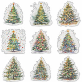 伝統的Christmas Tree Stickersコレクション シール