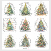 伝統的Christmas Tree Stickersコレクション シール (シート)