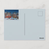 伝統的CHRISTMAS Winter Townはがき ポストカード (裏面)