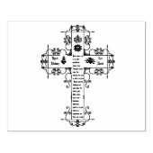 伝統的IHSカトリック祈りの言葉クロス ラバースタンプ (インプリント)