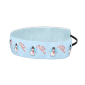 伝統的LIGHT BLUE上のクリスマス雪だるま アスレチックヘッドバンド (右)