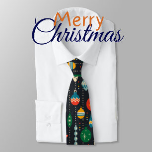 伝統的ornametsネイビー青クリスマス ネクタイ