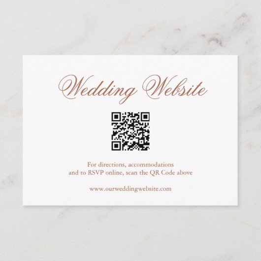 伝統的QRフォーマルコード結婚s エンクロージャーカード (正面)