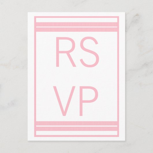 伝統的RSVPストライプポストカード インビテーションポストカード (正面)