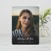 伝統的Script 2023卒業写真 招待状 (スタンド正面)