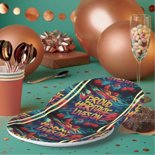 伝統誇りを持ったが住んでいる ペーパープレート (複数)