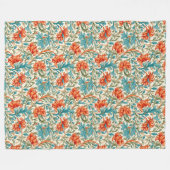 伝統-インスパイアウィリアムモリス洗練 フリースブランケット (正面(横))