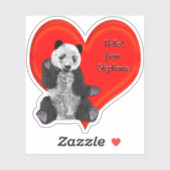 伝言付きパンダ シール (シート)