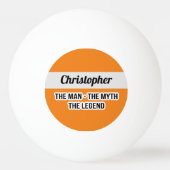 伝説おもしろいの伝説の男モノグラムの 卓球ボール (裏面)