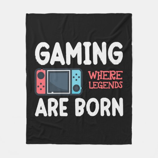 伝説があるゲーム生まれ フリースブランケット (正面)