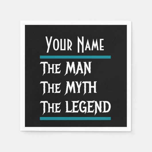 伝説が個人化した神話のカスタマイズ人 スタンダードカクテルナプキン (正面)