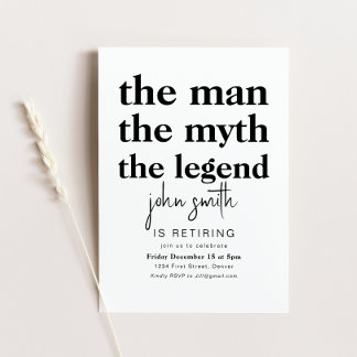 伝説が引退している男の神話招待状 招待状
