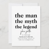 伝説が引退している男の神話招待状 招待状 (正面)