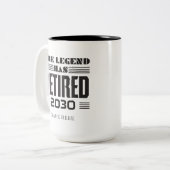 伝説が持つ引退退職した ツートーンマグカップ (正面左)