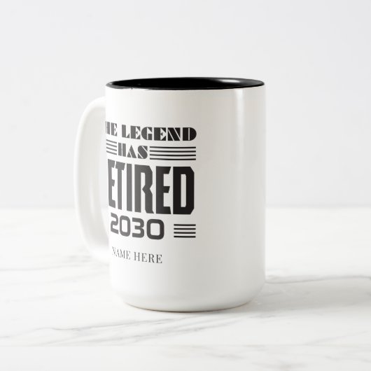 伝説が持つ引退退職した ツートーンマグカップ (正面左)