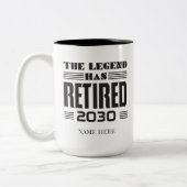 伝説が持つ引退退職した ツートーンマグカップ (左)