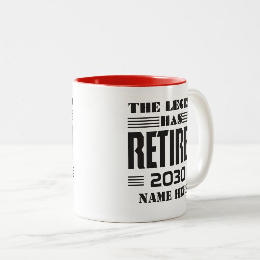 伝説が持つ退職カスタム退職した ツートーンマグカップ (正面右)