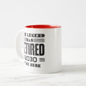 伝説が持つ退職カスタム退職した ツートーンマグカップ (正面左)