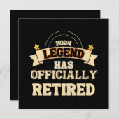 伝説が正式に引退した 招待状 (正面/裏面)