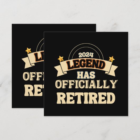 伝説が正式に引退した 招待状 (正面/裏面)