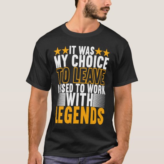伝説と働いていた仲間と別れを惜しむ Tシャツ (正面)
