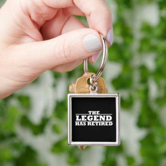 伝説には退職退職した引用文がおもしろいある キーホルダー (手)