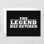 伝説には退職退職した引用文がおもしろいある シーズンポストカード (正面/裏面)