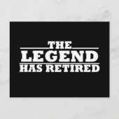 伝説には退職退職した引用文がおもしろいある シーズンポストカード (正面)