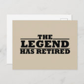 伝説には退職退職した引用文がおもしろいある シーズンポストカード (正面/裏面)