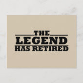 伝説には退職退職した引用文がおもしろいある シーズンポストカード (正面)