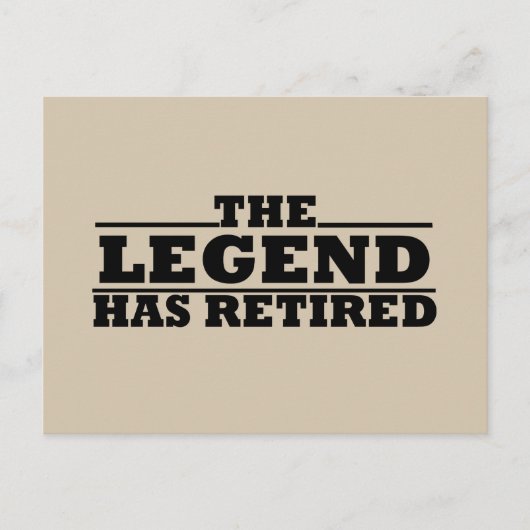 伝説には退職退職した引用文がおもしろいある シーズンポストカード (正面)