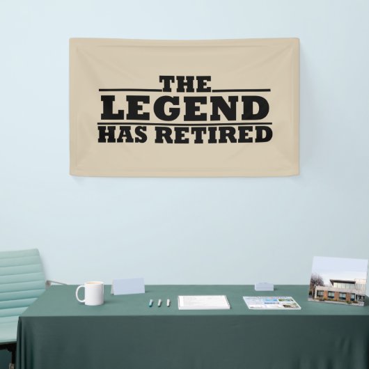 伝説には退職退職した引用文がおもしろいある 横断幕 (トレードショー)