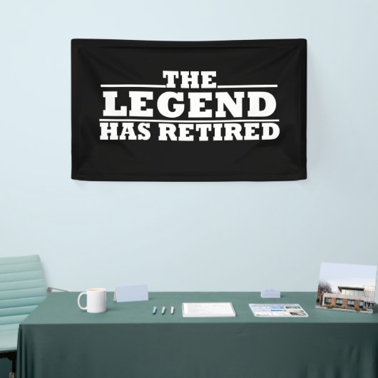 伝説には退職退職した引用文がおもしろいある 横断幕 (トレードショー)