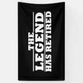 伝説には退職退職した引用文がおもしろいある 横断幕 (縦)