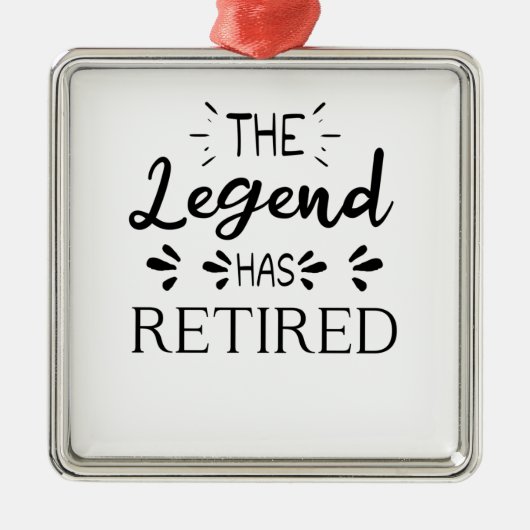 伝説には退職金退職したのアイディアがおもしろいある メタルオーナメント (正面)