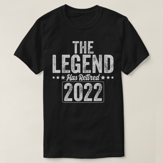 伝説には2022年退職したの退職金が贈られる Tシャツ (デザイン正面)