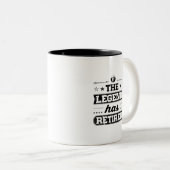 伝説に退職したがあります ツートーンマグカップ (正面右)